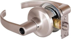 Stanley - Grade 2 Office Lever Lockset - 2-3/8 & 2-3/4" Back Set, Brass Alloy, Satin Nickel Finish - Makers Industrial Supply