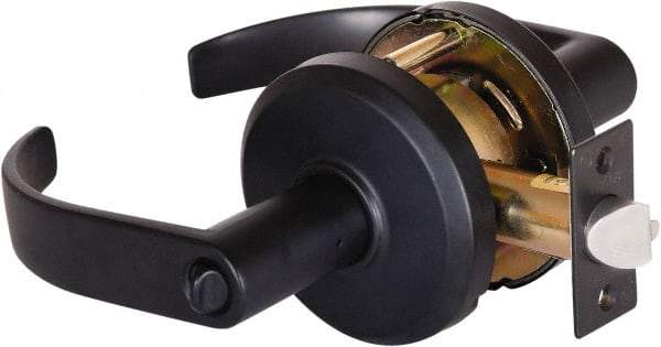 Stanley - Grade 2 Entrance Lever Lockset - 2-3/4" Back Set, Key In Lever Cylinder, Brass Alloy, Oil Rubbed Bronze Finish - Makers Industrial Supply