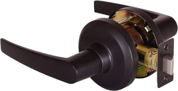 Stanley - Grade 2 Passage Lever Lockset - 2-3/4" Back Set, Keyless Cylinder, Brass Alloy, Oil Rubbed Bronze Finish - Makers Industrial Supply