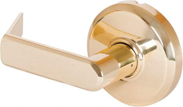 Stanley - Grade 2 Dummy Lever Lockset - 2-3/4" Back Set, Keyless Cylinder, Brass Alloy, Bright Brass Finish - Makers Industrial Supply