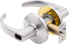 Best - Grade 1 Entrance Lever Lockset - 2-3/4" Back Set, Key In Lever Cylinder, Brass Alloy, Satin Chrome Finish - Makers Industrial Supply