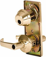 Stanley - Grade 2 Entry Lever Lockset - 2-3/4" Back Set, Key In Lever Cylinder, Brass Alloy, Bright Brass Finish - Makers Industrial Supply