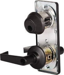 Stanley - Grade 2 Entry Lever Lockset - 2-3/4" Back Set, Key In Lever Cylinder, Brass Alloy, Oil Rubbed Bronze Finish - Makers Industrial Supply