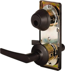 Stanley - Grade 2 Passage Lever Lockset - 2-3/4" Back Set, Keyless Cylinder, Brass Alloy, Oil Rubbed Bronze Finish - Makers Industrial Supply