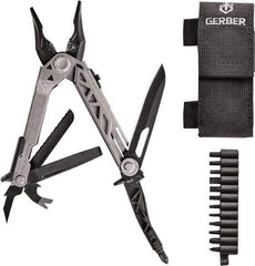 Gerber - 14 Piece, Center Drive Multi-Tool Set - Stainless Steel, 4-45/64" Closed Length - Makers Industrial Supply