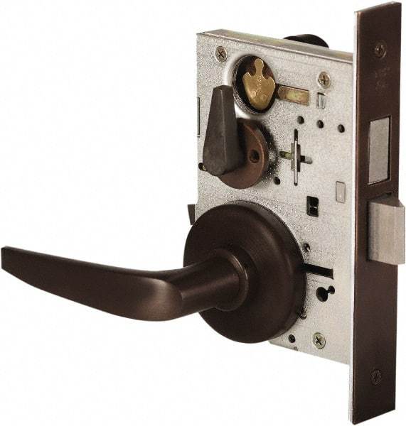 Stanley - Grade 1 Dormitory Lever Lockset - 2-3/4" Back Set, Best SFIC Cylinder, Brass Alloy, Oil Rubbed Bronze Finish - Makers Industrial Supply