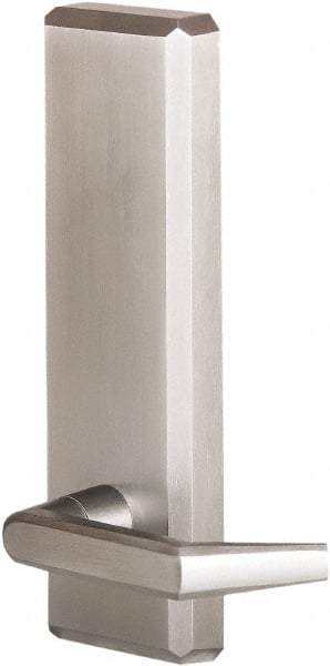 Precision - 10" OAL Nonhanded Flatbar - 32 to 36" Door Width, Satin Chrome Finish, Grade 1, Stanley Commercial Hardware - Makers Industrial Supply