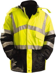 OccuNomix - Size 5XL Cold Weather Parka - High Visbility Yellow, Polyester, Zipper Closure - Makers Industrial Supply