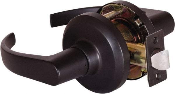 Stanley - Grade 1 Passage Lever Lockset - 2-3/4" Back Set, Keyless Cylinder, Brass Alloy, Oil Rubbed Bronze Finish - Makers Industrial Supply