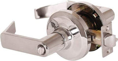 Stanley - Grade 1 Entrance Lever Lockset - 2-3/4" Back Set, Key In Lever Cylinder, Brass Alloy, Bright Chrome Finish - Makers Industrial Supply