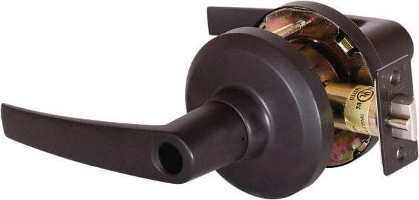 Stanley - Grade 1 Entrance Lever Lockset - 2-3/4" Back Set, Key In Lever Cylinder, Brass Alloy, Oil Rubbed Bronze Finish - Makers Industrial Supply