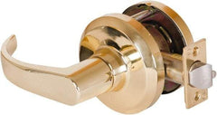 Stanley - Grade 1 Communicating Lever Lockset - 2-3/4" Back Set, Key In Lever Cylinder, Brass Alloy, Bright Brass Finish - Makers Industrial Supply