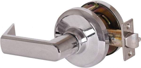 Stanley - Grade 1 Communicating Lever Lockset - 2-3/4" Back Set, Key In Lever Cylinder, Brass Alloy, Bright Chrome Finish - Makers Industrial Supply