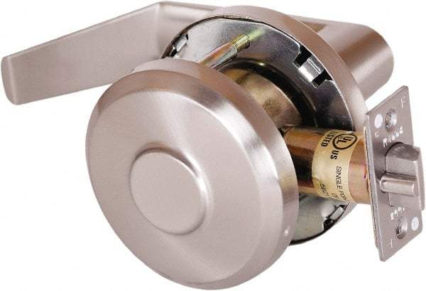 Stanley - Grade 1 Communicating Lever Lockset - 2-3/4" Back Set, Key In Lever Cylinder, Brass Alloy, Satin Nickel Finish - Makers Industrial Supply