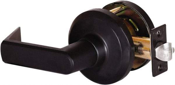 Stanley - Grade 1 Communicating Lever Lockset - 2-3/4" Back Set, Key In Lever Cylinder, Brass Alloy, Oil Rubbed Bronze Finish - Makers Industrial Supply