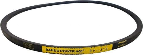 Bando - Section 3V, 3/8" Wide, 43" Outside Length, V-Belt - Rubber Compound, Black, Narrow, No. 3V425 - Makers Industrial Supply