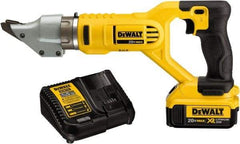 DeWALT - 2,500 SPM, 20 Volt, Pistol Grip Handle, Handheld Cordless Shear - 14 Gauge (Steel) & 16 Gauge (Stainless Steel) Cutting Capacity - Makers Industrial Supply