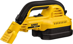 DeWALT - 0.5 Gal Plastic Tank, Battery Powered Wet/Dry Vacuum - 0.33 Peak hp, 20 Volt, 1-1/4" Hose Fitting, Cordless, HEPA Filter - Makers Industrial Supply