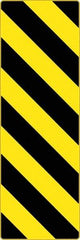 NMC - "Chevron", 12" Wide x 36" High, Aluminum Warning & Safety Reminder Signs - 0.08" Thick, Black on Yellow, High Intensity Reflectivity, Rectangle, Post Mount - Makers Industrial Supply