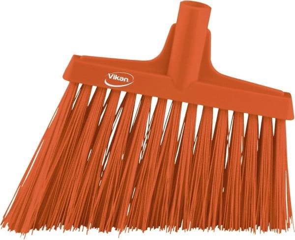 Vikan - 11-3/4" Wide, Orange Polyester Bristles, Angled Broom - Water Resistant - Makers Industrial Supply