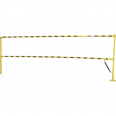 Vestil - Steel Rail Safety Gate - 4" Wide x 159" Door Height, Yellow - Makers Industrial Supply