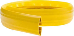 Hubbell Wiring Device-Kellems - 1 Channel, 5 Ft Long, 3/4" Max Compatible Cable Diam, Yellow PVC On Floor Cable Cover - 3-1/4" Overall Width x 27.9mm Overall Height, 30.7mm Channel Width x 3/4" Channel Height - Makers Industrial Supply