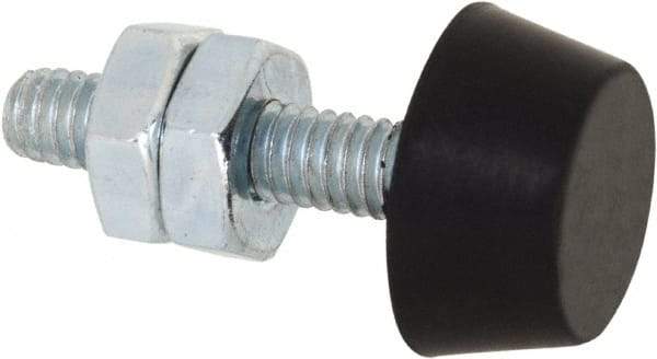 De-Sta-Co - 8-32 Carbon Steel Cap Tip Clamp Spindle Assembly - 17.53mm Thread Length, 25.4mm OAL, Flat Tip Cap, 0.44" Tip Surface Diam, Use with Toggle Clamps - Makers Industrial Supply