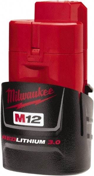 Milwaukee Tool - 12 Volt Lithium-Ion Power Tool Battery - 3 Ahr Capacity, Series M12 REDLITHIUM - Makers Industrial Supply