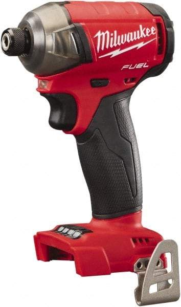 Milwaukee Tool - 18 Volt, 1/4" Drive, 450 In/Lb Torque, Cordless Impact Driver - 3000 RPM, Lithium-Ion, Bare Tool - Makers Industrial Supply