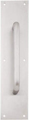 IVES - 16" Long x 4" Wide, Brass Standard Door Pull - Satin Chrome Finish, 8" Grip Length - Makers Industrial Supply