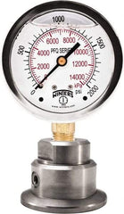 Winters - 2-1/2" Dial, 1/4 Thread, 0-200 Scale Range, Pressure Gauge - Bottom Connection Mount, Accurate to 1.5% of Scale - Makers Industrial Supply