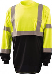 OccuNomix - Size XL Hi-Viz Yellow & Black High Visibility Long Sleeve T-Shirt - Makers Industrial Supply