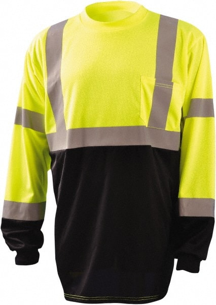 OccuNomix - Size 3XL Hi-Viz Yellow & Black High Visibility Long Sleeve T-Shirt - Makers Industrial Supply