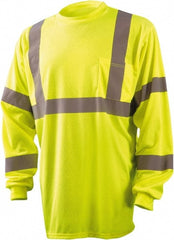 OccuNomix - Size 5XL Hi-Viz Yellow High Visibility Long Sleeve T-Shirt - Makers Industrial Supply