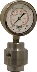 Winters - 4" Dial, 1/2 Thread, 0-60 Scale Range, Pressure Gauge - Bottom Connection Mount, Accurate to 1% Full-Scale of Scale - Makers Industrial Supply