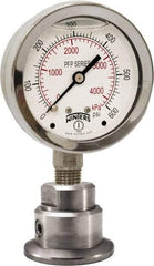 Winters - 2-1/2" Dial, 1/4 Thread, 0-160 Scale Range, Pressure Gauge - Bottom Connection Mount, Accurate to 1.5% of Scale - Makers Industrial Supply