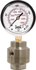 Winters - 2-1/2" Dial, 1/4 Thread, 0-600 Scale Range, Pressure Gauge - Bottom Connection Mount, Accurate to 1.5% of Scale - Makers Industrial Supply