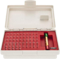 SPI - 55 Piece, 0.2-1.28mm Diameter Plug and Pin Gage Set - Minus 0.005mm Tolerance, Class ZZ - Makers Industrial Supply