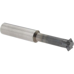 Accupro - 3/8° 3/8" Cut Diam, 1/8" Cut Width, 3/8" Shank, Solid Carbide Double-Angle Cutter - Makers Industrial Supply