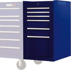 Proto - 6 Drawer Blue Side Cabinet - 19" Wide x 34" High x 25" Deep, Use with Proto Roller Cabinet - Makers Industrial Supply