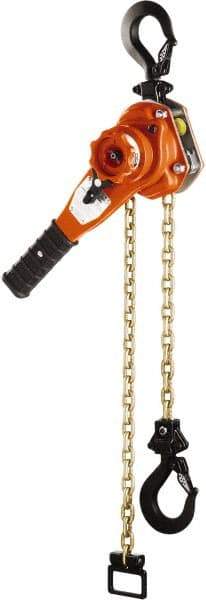 CM - 1,500 Lb Lifting Capacity, 15' Lift Height, Lever with Overload Protection Hoist - Made from Chain, 45 Lb Avg Pull to Lift Rated Load, 1 Chain - Makers Industrial Supply