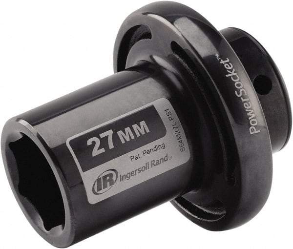 Ingersoll-Rand - 1/2" Drive 27mm Standard Impact Socket - 6 Points, 3-1/10" OAL - Makers Industrial Supply