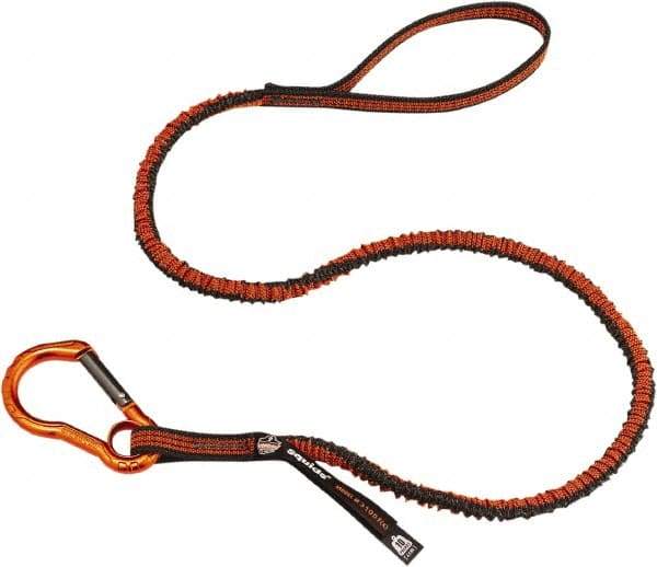 Ergodyne - 38" Tool Lanyard - Carabiner Connection, 60" Extended Length, Gray - Makers Industrial Supply