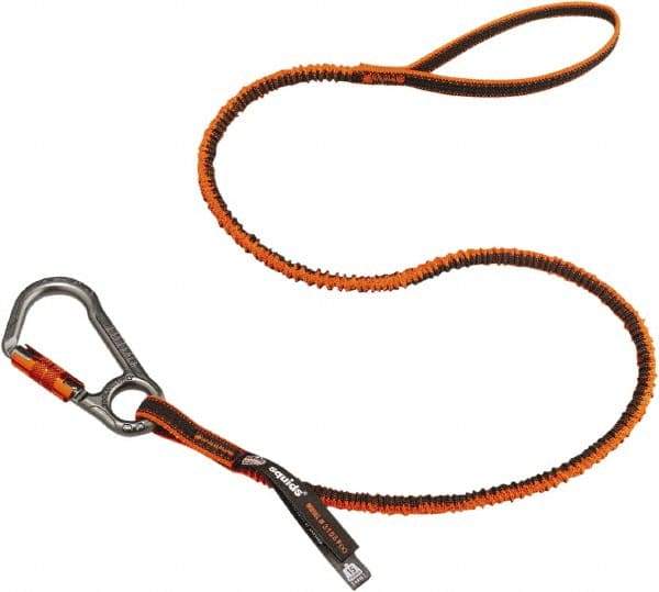 Ergodyne - 38" Tool Lanyard - Carabiner Connection, 60" Extended Length, Orange - Makers Industrial Supply