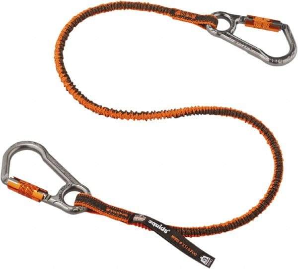 Ergodyne - 38" Tool Lanyard - Carabiner Connection, 60" Extended Length, Orange - Makers Industrial Supply