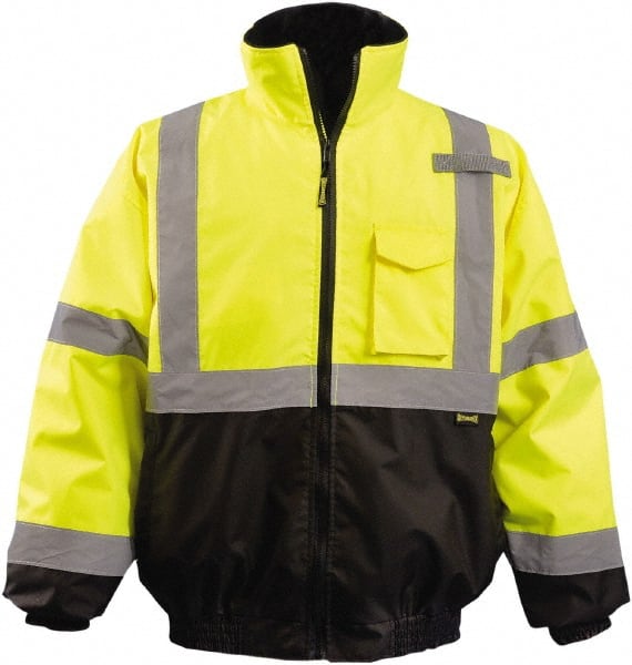 OccuNomix - Size 3XL Hi-Viz Yellow & Black High Visibility Jacket/Coat - Makers Industrial Supply