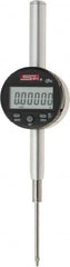 SPI - 0 to 2" Range, 0.00005" Graduation, Electronic Drop Indicator - Flat & Lug Back, Accurate to 0.00025", Inch & Metric System, Digital Display - Makers Industrial Supply