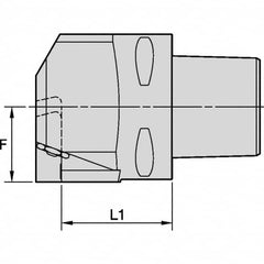 Kennametal - EG-P-GUP, EG-U-GUN, EG-U-GUP, ER-P-GUP, ER-U-GUN, ER-U-GUP Insert, 57mm Head Length, Modular Grooving Blade Holder Head - Right Hand Cut, System Size PSC80, Through Coolant, Series Beyond Evolution - Makers Industrial Supply