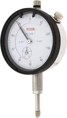 SPI - 1/2" Range, 0-100 Dial Reading, 0.001" Graduation Dial Drop Indicator - 2.2" Dial, 0.1" Range per Revolution, 0.002" Accuracy, Revolution Counter, Includes NIST Traceability Certification - Makers Industrial Supply