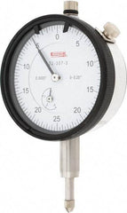 SPI - 1/4" Range, 0-25-0 Dial Reading, 0.0005" Graduation Dial Drop Indicator - 2.2" Dial, 0.05" Range per Revolution, 0.0015" Accuracy, Revolution Counter, Includes NIST Traceability Certification - Makers Industrial Supply